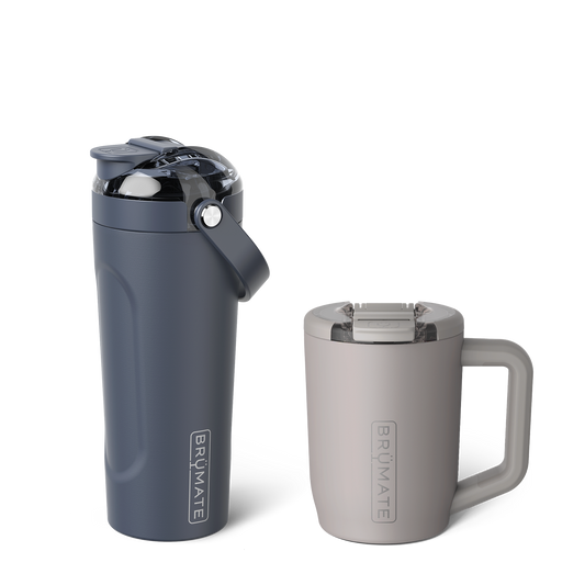Hydrate + Caffeinate Bundle | Mocha & Nightfall Blue | 15oz/25oz O3 image 1